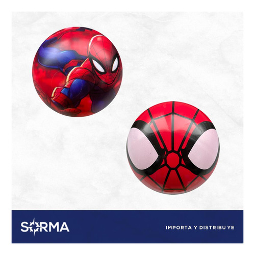 Imagen 4 de 6 de Pelota Goma Spiderman Licencia Oficial Marvel