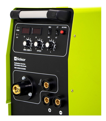 Soldadora Mig Mma 250 Amp Monofásica 220v Ime.9250.2 Salkor Color Verde Frecuencia 50