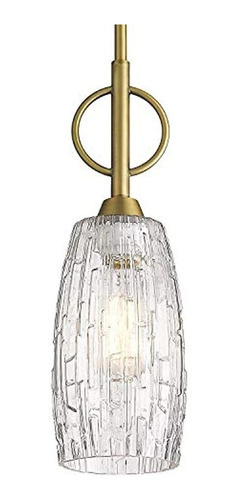 Lámpara Colgante De Cristal, 1 Luz De Oro