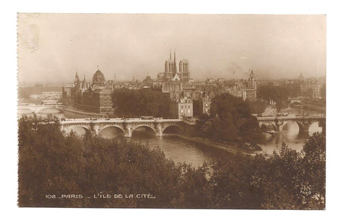 Antigua Postal Paris L Ile De La Cite Francia  N° 599 B3