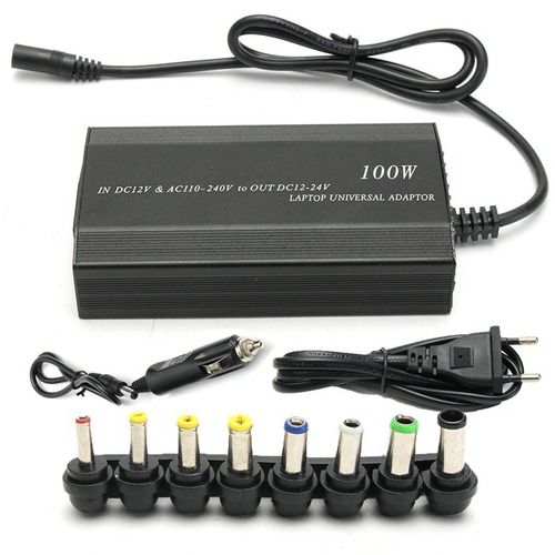 Cargador Fuente Universal Notebook Laptop 100w 220v Auto 12v