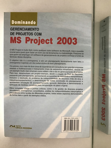 Livro Dominando Gerenciamento De Projetos Com Ms Project 2003 - B4