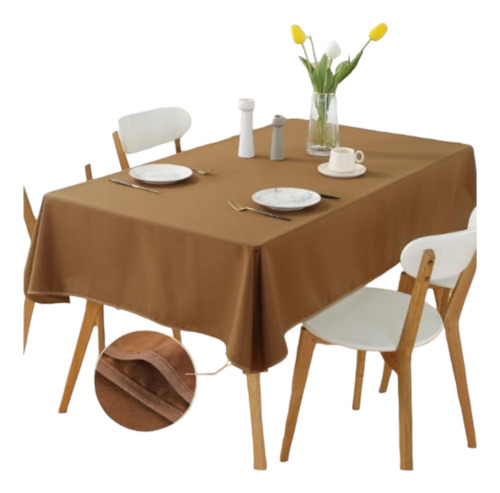 Mantel De Mesa Impermeable Liso Uní Color 140x220cm