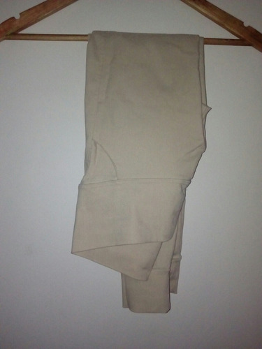 Pantalon Strech Drell Color Beige Y Marrón En Talla S