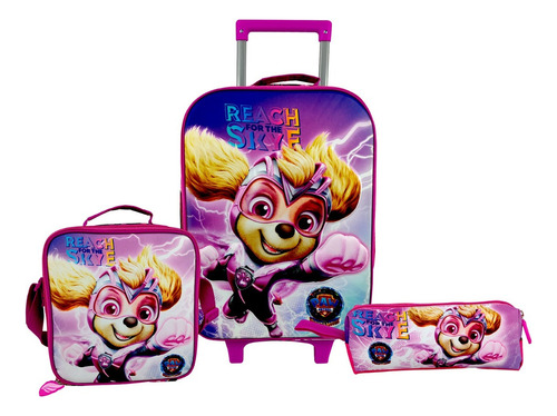 Scool - Set Maleta Oficio Lonchera Y Cartuchera Paw Patrol Color Multicolor Diseño De La Tela Liso