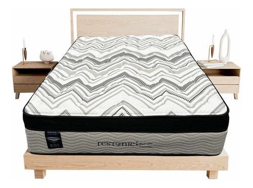 Colchón King Size Restonic Ortopédico | Con Mega Colchoneta | Tecnología Moon Care | Doble Sistema De Resortes | Confort Semi Firme | Altura 34 Cm