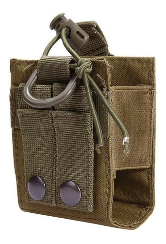 Bolso Porta Radio Modular Molle Tático - Militar Airsoft Cor Tan