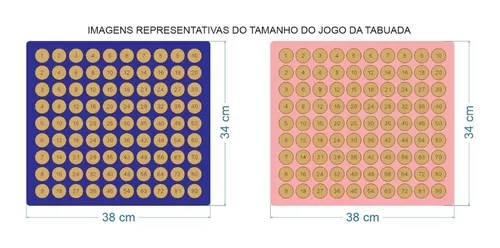 Jogo Educativo Tabuada Lúdico Madeira Mdf Montessori