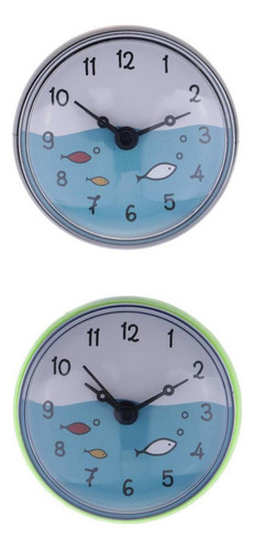 T Reloj De Pared Con Ventosa Resistente Al Agua Verde5