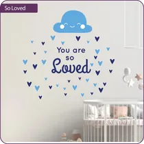 Comprar Vinilo Decorativo Bebé Cuarto Nube Amor Gotas A Dos Colores