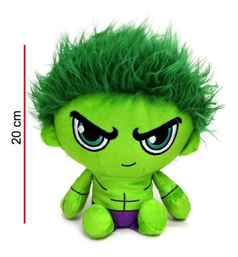 Peluche Hulk Sentado 20 Cm - Marvel Original Phi Phi Toys