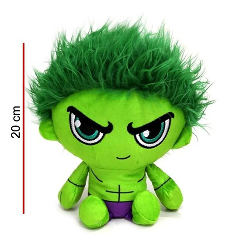 Imagen 1 de 1 de Peluche Hulk Sentado 20 Cm - Marvel Original Phi Phi Toys