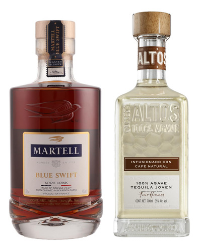 Martell Blue Swift 700 Ml & Altos Botanics Café Tequila