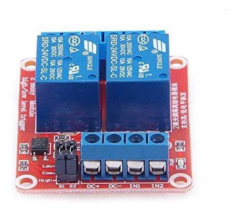 24 v 2 channel Relay Module Opto Isolated Apoyo Nivel