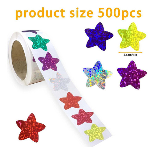 ( 500 Pegatinas De Estrellas Coloridas Para Niños Reward