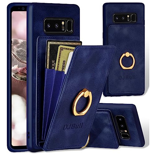 Funda Cartera Para Galaxy Note 8 6.3 Pulgada Azul Pu Leat-02