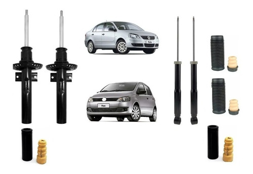 04 Amortecedores + 04 Kits Batentes Fox 08 09 10 11 12 2013