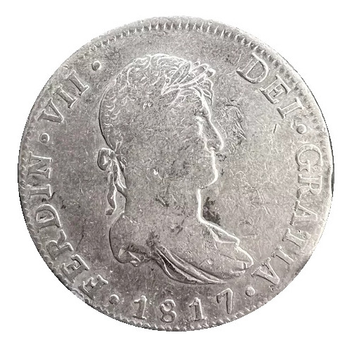 Moneda Original Plata 8 Reales 1817 Mo Época Colonial