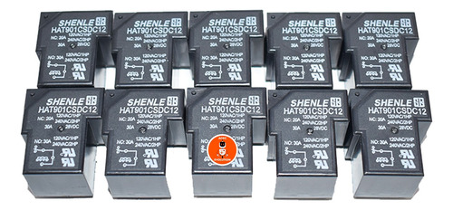 Relevo Relé 30 Amp 12v 6 Pines Tipo L Paquete X 10 Unidades