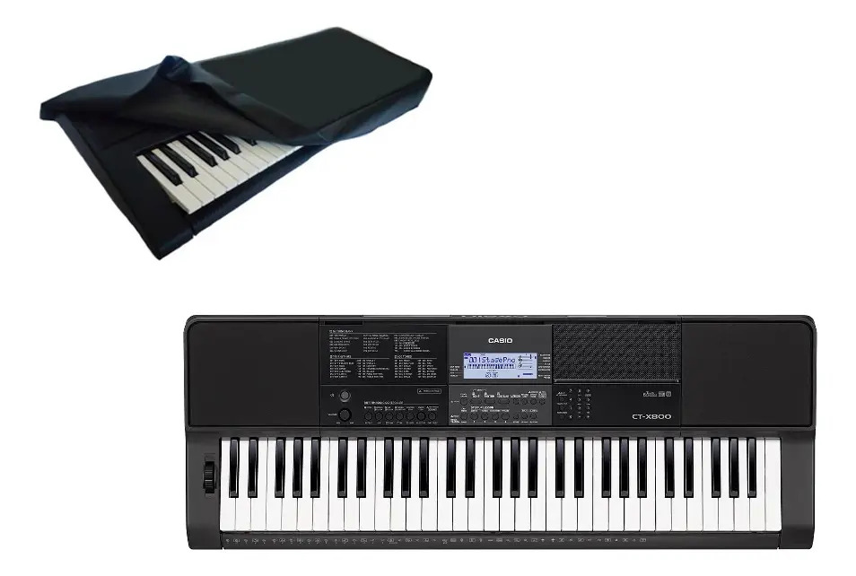Capa Para Teclado Musical Casio Em Corino De Alta Qualidade Cor Ct-x800