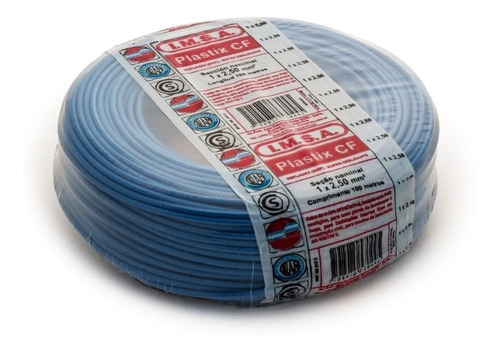 Cable Unipolar 2,50mm Pvc Celeste Imsa Plastix Cf