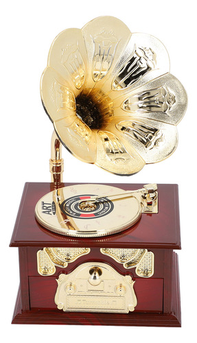 Gramófono Clockwork Music Exquisito Mecánico Retro