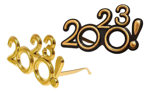 2023 Brillo Número Anteojos Año Nuevo Foto Props Fiesta