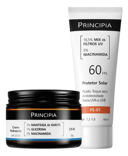 Principia Kit Hidratação E Proteção Facial Ch-01 + Ps-01 - R$ 54,77
