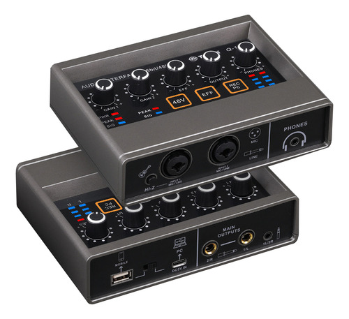 Usb2.0 Interface De Áudio Q-16 Placa De Som Dps Monitor
