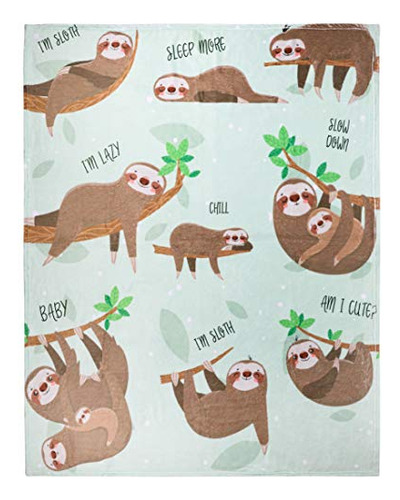 Sloth Throw Blanket, Adorable Super-soft Extra-large Sl...