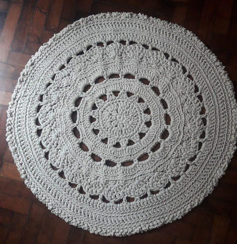 Alfombra Circular Crochet 100 % Algodon