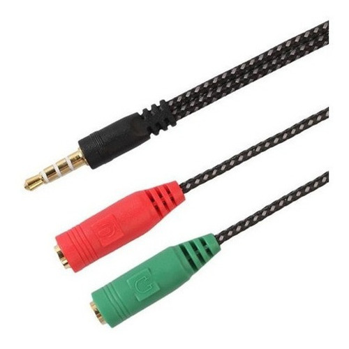 Cable Adaptador Splitter Audio 3.5mm Mic Consola De Juegos