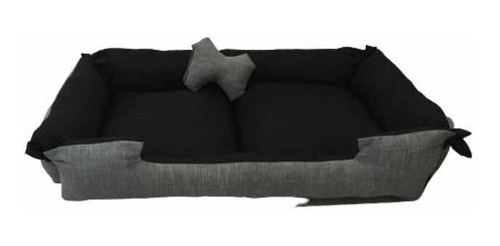 Cama Para Pets Grandes - Cinza E Preto