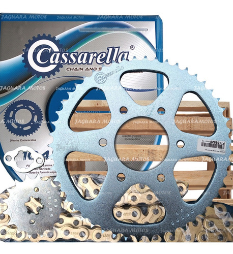 Kit Arrastre Dr 150 Suzuki Cadena Dorada Cassarella