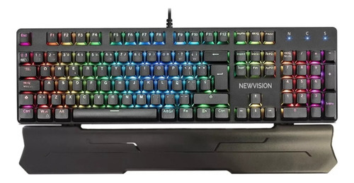 Teclado Gamer  Nw-800 Qwerty Español Color Negro Con Luz Rgb