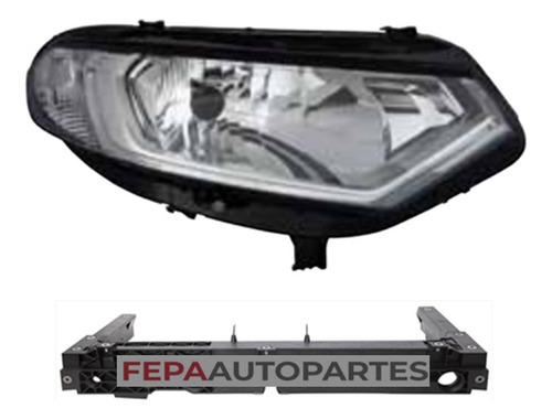 Faro Optica Principal Ford Fiesta 2014 / 2017 Cromado Plus