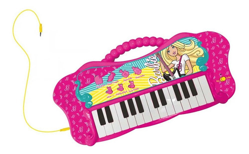 Brinquedo Teclado Fabuloso Da Barbie Com Função Mp3 Fun