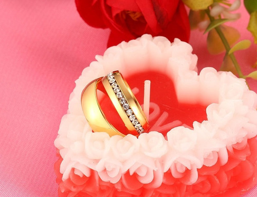 Anillo Elegante De Acero Para Bodas- Compromisos.