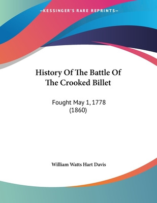 Libro History Of The Battle Of The Crooked Billet: Fought...