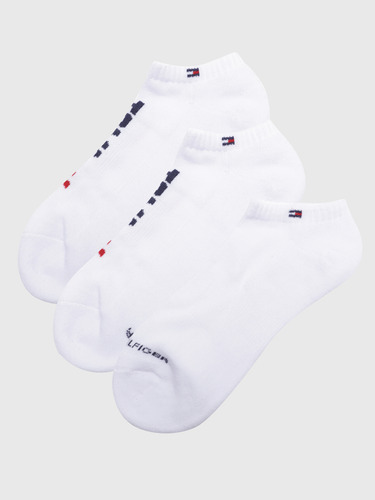 Pack 3 Pares Calcet. Sport Logo Mujer Tommy Hilfiger Blanco