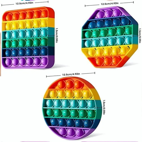 3 Piezas Juegete Burbujas Fidget Antiestres