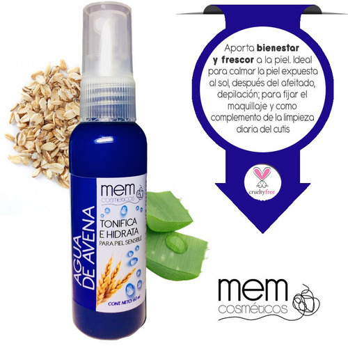 Imagen 1 de 1 de Tónico Facial Agua De Avena 10pzs