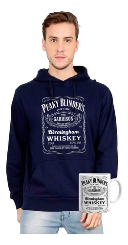 Poleron Canguro Unisex Peaky Blinder Whiskey  + Tazón 