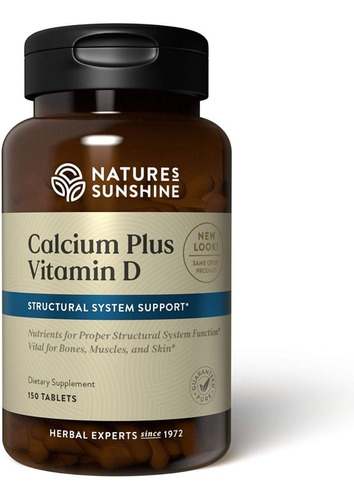 Natures Sunshine Calcium Plus Vitamina D 150tabs Sabor Neutro