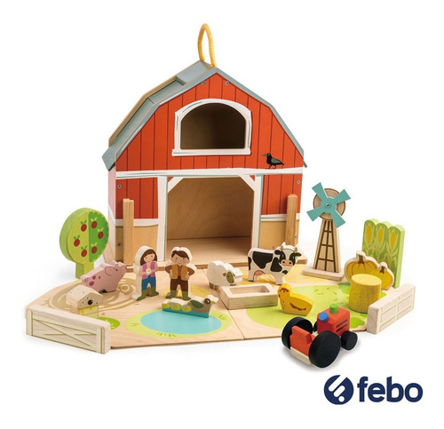 Imagen 4 de 8 de Juguete Granja Pequeña Tender Leaf Toys 18pcs De Madera Febo