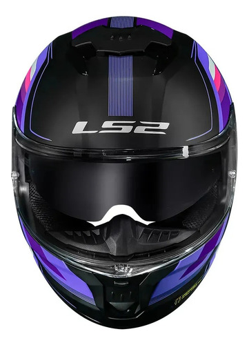 Capacete Ls2 Ff808 Stream 2 Vintage Roxo Fosco Óculos Solar