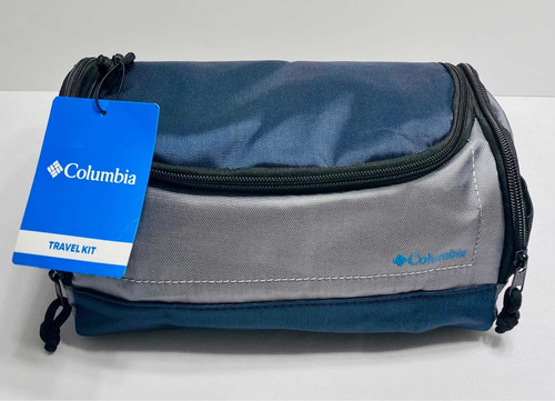 Bolsa De Viaje Columbia Travel Kit Hombre Gris Azul Original