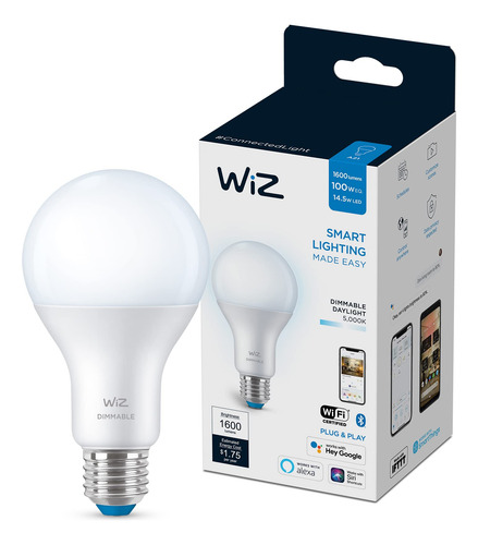 Wiz Foco A21 Luz Fría Dimeable Controlable Por Wi-fi Alta