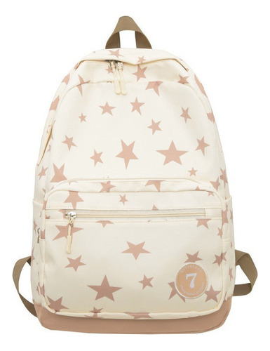 Mochila Escolar For Niñas Con Estampado De Estrellas Pequeñ