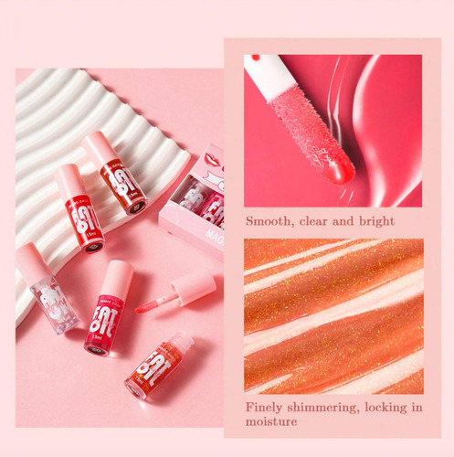 Mini Gloss De Labios 6 Piezas Hidratación & Brillo Natural Multicolor